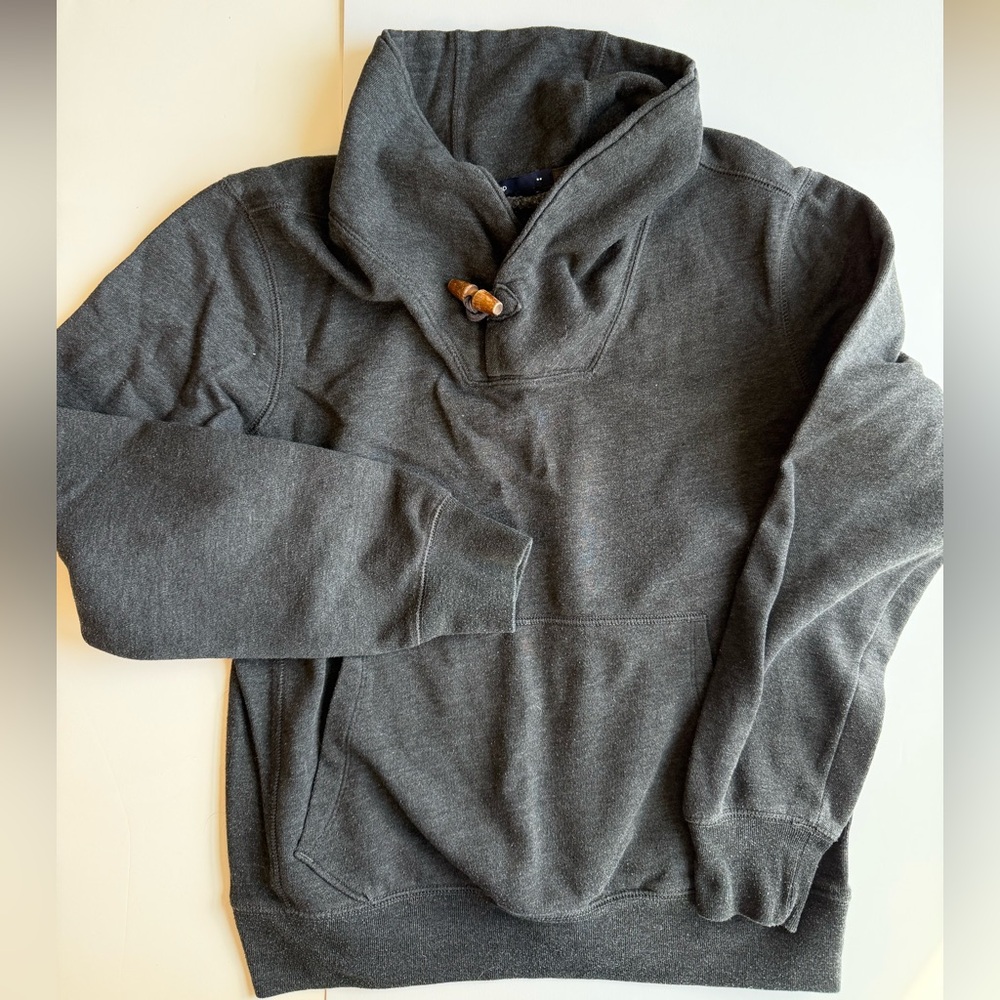 Men's GAP Charcoal Gray Fleece Pullover High Collar
